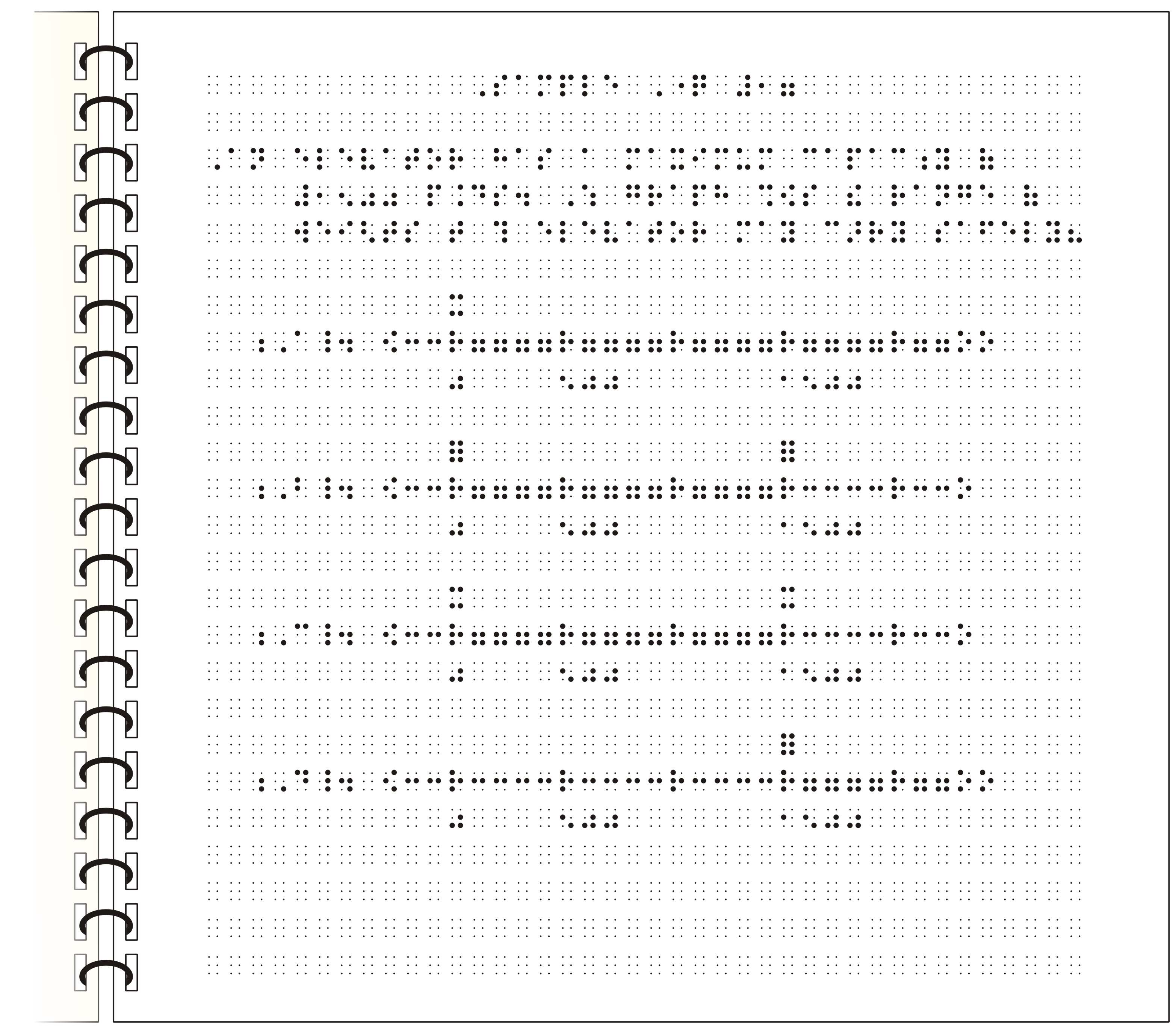 Image: Open and solid number line simbraille tactile graphic