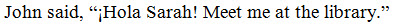 Sentence with an inverted exclamation point before Hola
