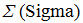 Italicized Sigma letter