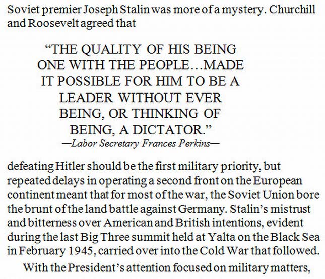 Displayed quote in the middle of a paragraph