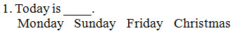 Missing word in sentence indicated by a write-on-line