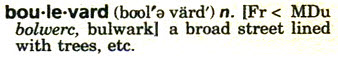 Entry with mid-dots, pronunciation in parens; bold part of speech (with period), bracketed info; left angle bracket follows country code (Fr)