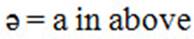 schwa followed by = (equals) and example