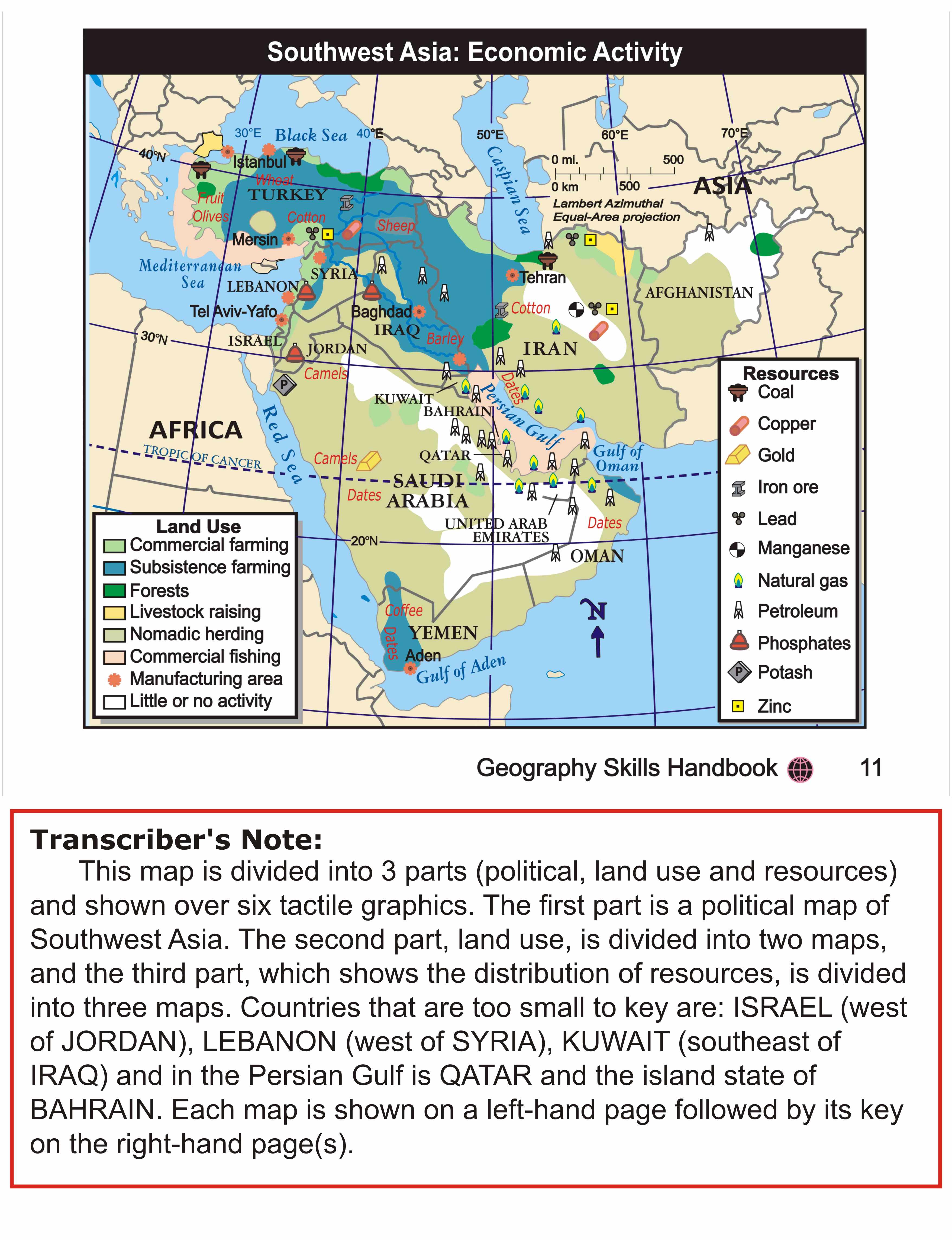 Image: Southwest Asia with transcriber's note