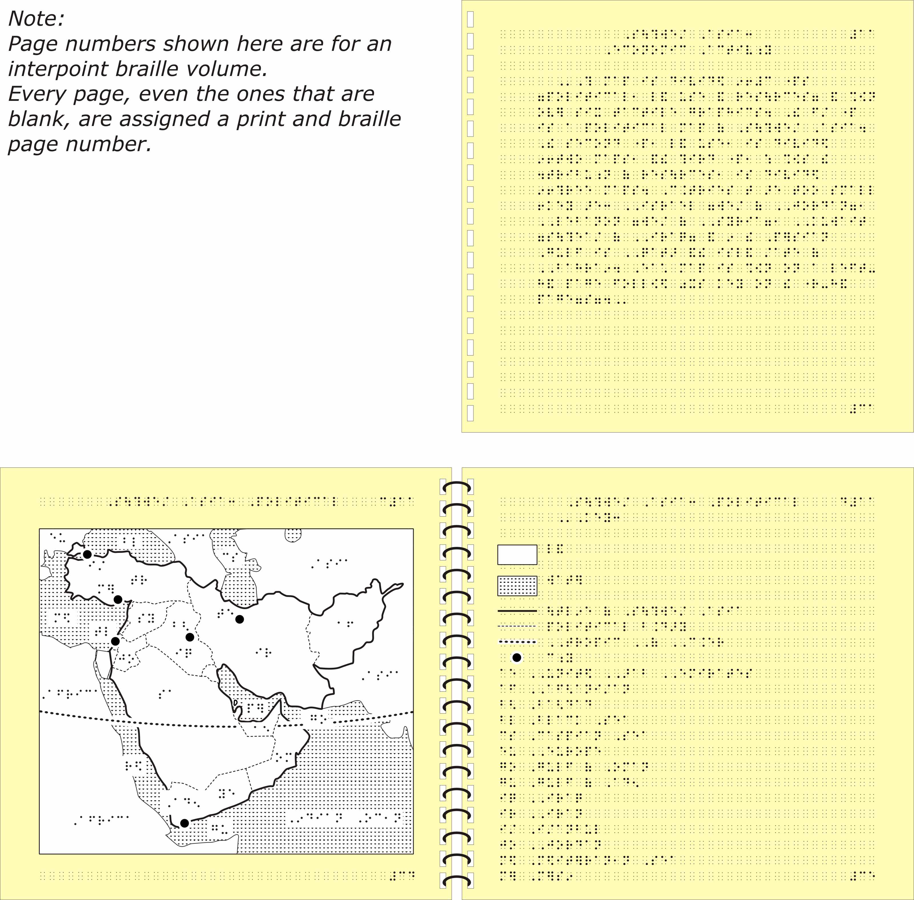 Image: Southwest Asia tactile graphic with simbraille part 1