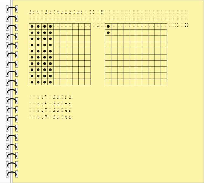 Image: Blocks of 100 simbraille tactile graphic